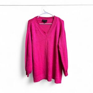Lane Bryant Hot Pink V-Neck Sweater
